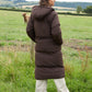 Women's Chocolate Maxi Puffer Jacket