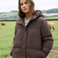 Women's Chocolate Maxi Puffer Jacket