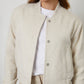 Women's Ecru Brushed Cropped Bomber Jacket