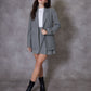 Women's Grey Pinstripe Lined Blazer