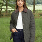 Women's Khaki Cord Collar Diamond Quilted Heritage Jacket