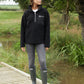Women's Black Half Zip Borg Fleece