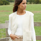 Women's Cream Reversible Fleece Borg Gilet