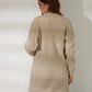 Women's Beige Cable Knit Cardigan
