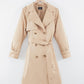 Women's Stone Double Breasted Trench Coat
