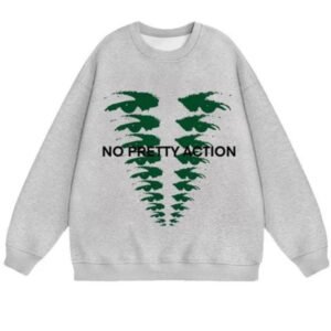 Sweatshirt 'No Pretty Action'